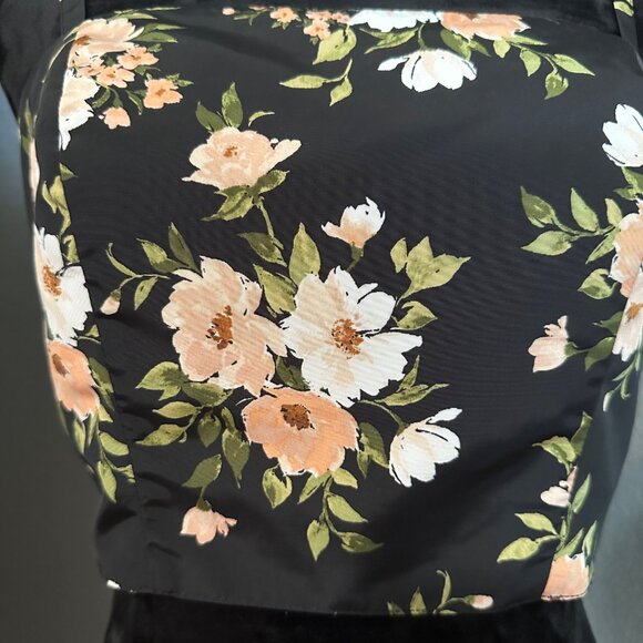 Old Navy The Occasion Cropped Tube Top Womens M Black Floral Coquette Soft Girl - Picture 2 of 8